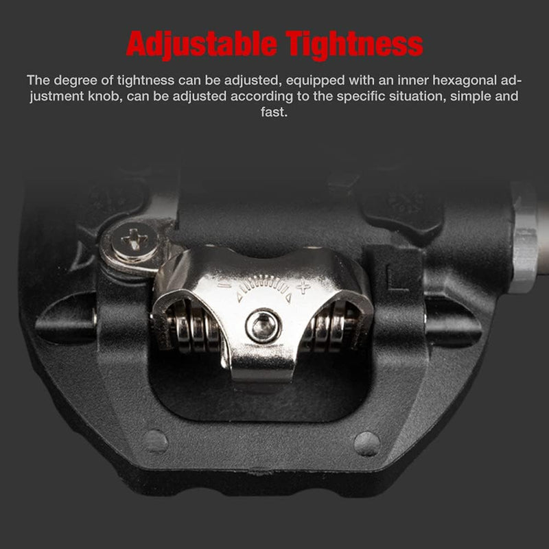 MTB Mountain Bike Pedals Compatible with Shimano SPD 9/16" Bicycle Flat Platform Dual Function Sealed Clipless Pedals with Cleats for Road Mountain Bike
