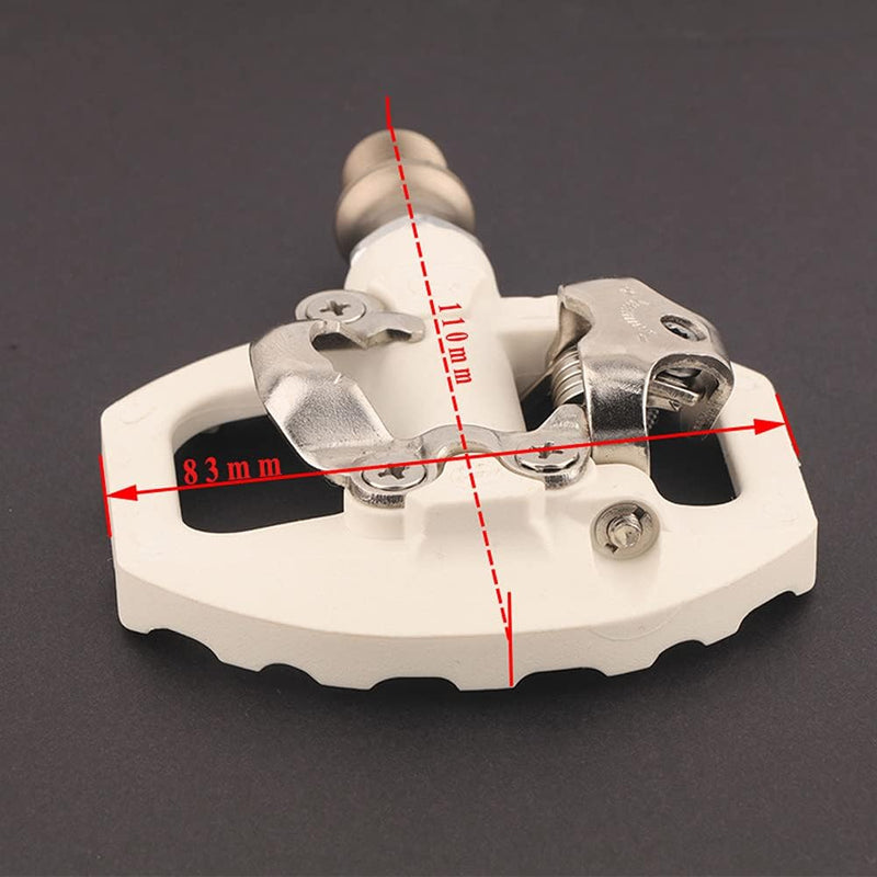 MTB Mountain Bike Pedals Compatible with Shimano SPD 9/16" Bicycle Flat Platform Dual Function Sealed Clipless Pedals with Cleats for Road Mountain Bike